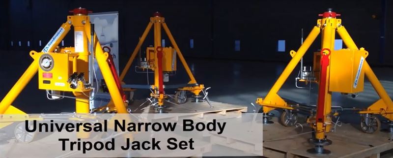Universal Narrow Body Tripod Jack Set for A320, B737 and EMB170-195 Aircraft